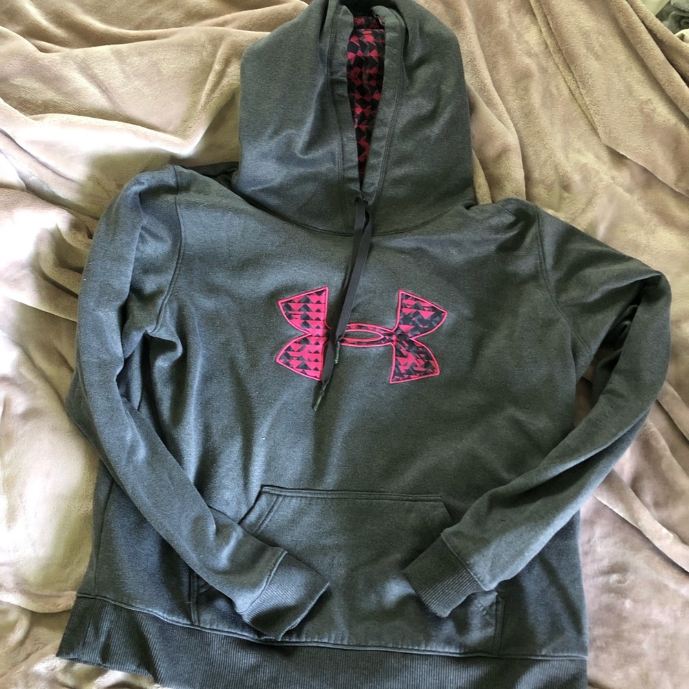 Under Armour pink and grey hoodie